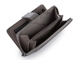 Duży portfel damski skórzany RFID szary lakier croco Jennifer Jones