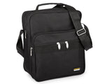 Torba męska na ramię czarna A4 nylon pionowa 31x26 Sanchez