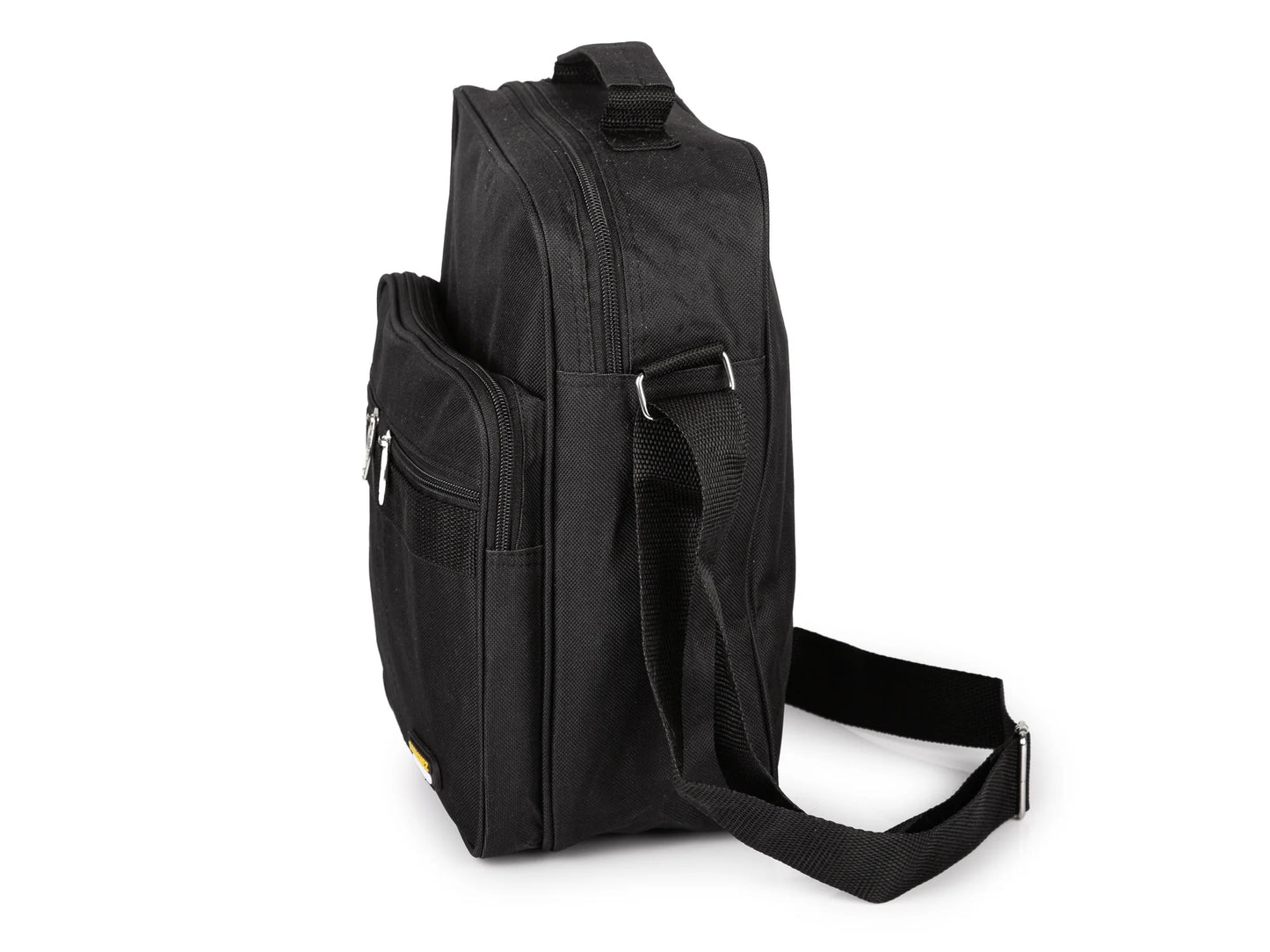 Torba męska na ramię czarna A4 nylon pionowa 31x26 Sanchez
