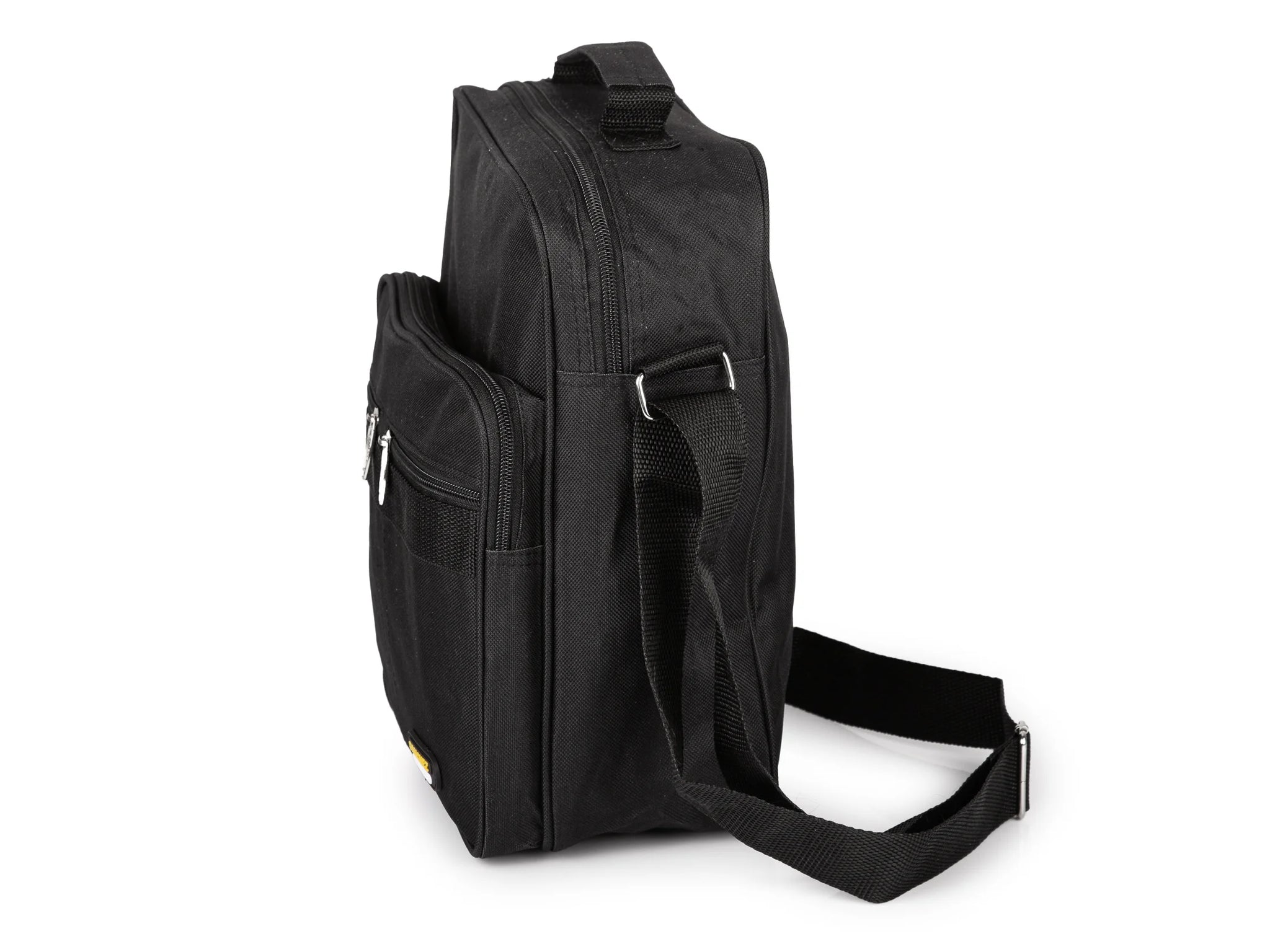 Torba męska na ramię czarna A4 nylon pionowa 31x26 Sanchez
