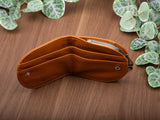 Portfel damski Jennifer Jones podkówka skóra musztardowy mały