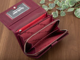 Portfel damski Jennifer Jones berry skóra naturalna RFID 12 kart