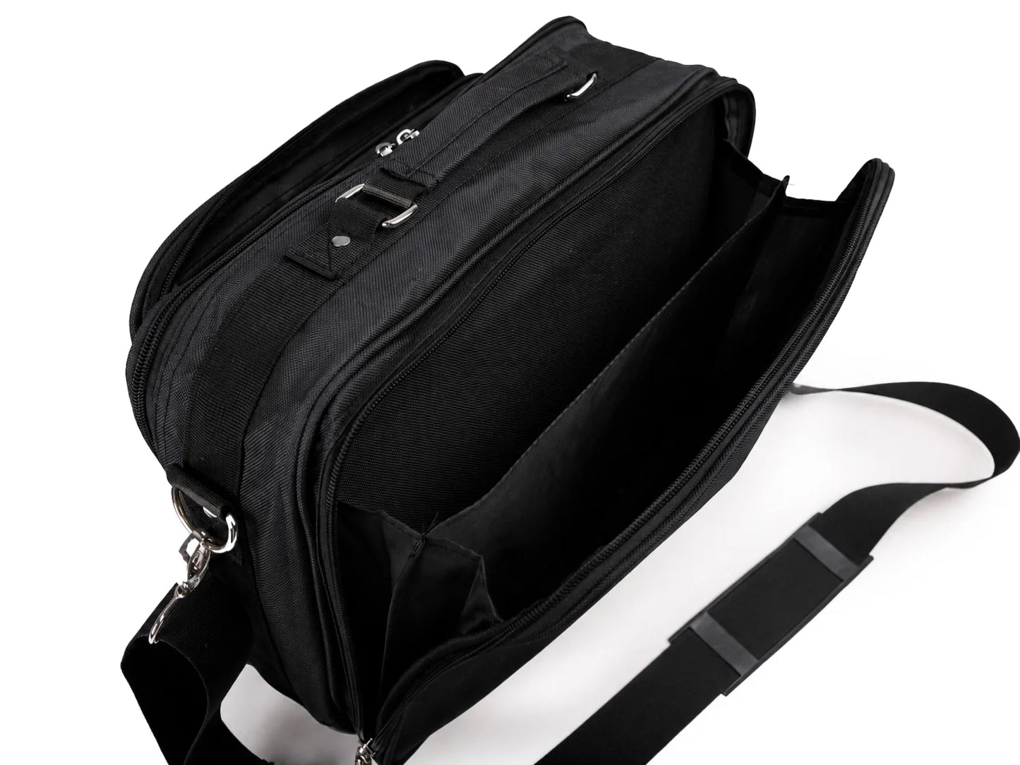 Torba męska do pracy Bellugio A4 czarna nylon 2 komory