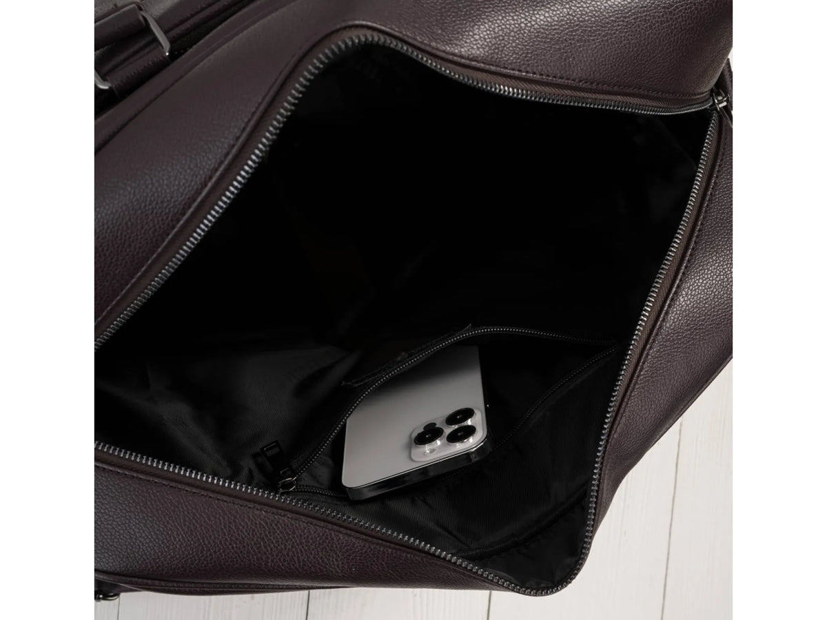 Torba męska do pracy A4 na laptopa 15.6" eko skóra brąz