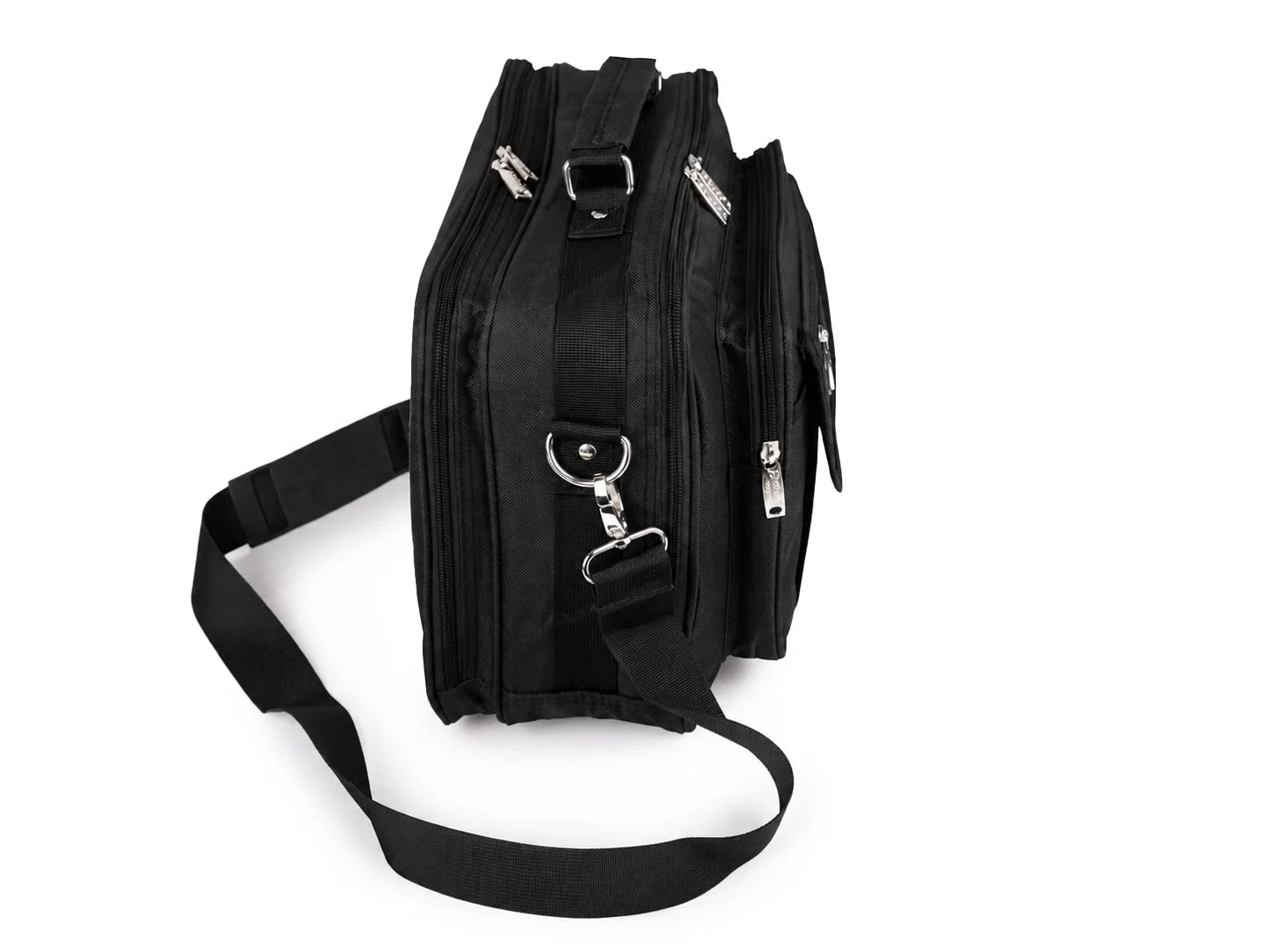 Torba męska do pracy Bellugio A4 czarna nylon 2 komory
