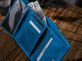 Portfel damski skórzany vintage turkusowy Paolo Peruzzi RFID