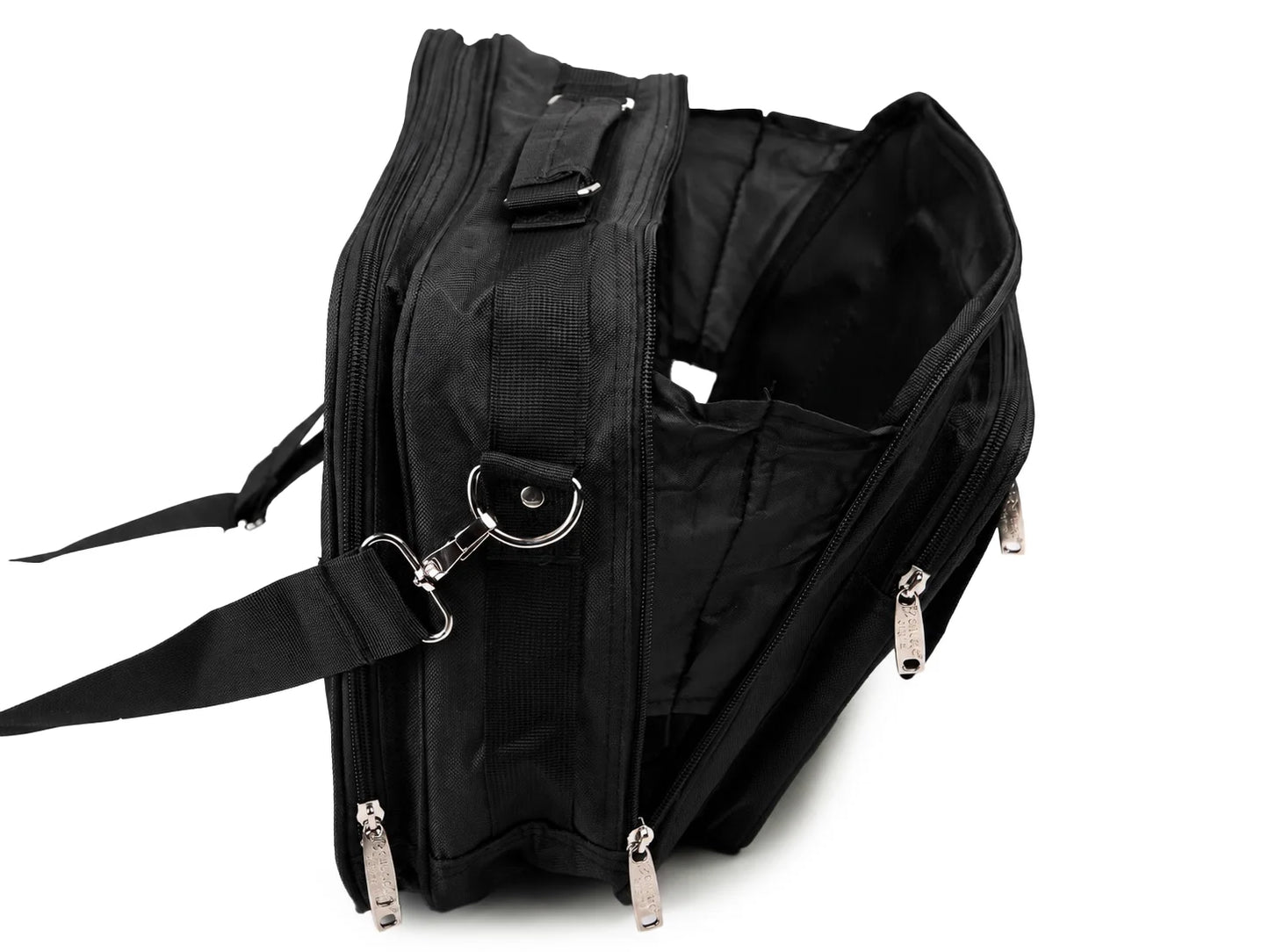 Torba męska do pracy Bellugio A4 czarna nylon 2 komory