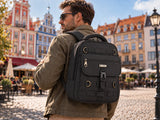 Plecak miejski ORMI czarny A4 z kieszenią na laptopa 13-14"