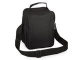 Torba męska na ramię czarna listonoszka pionowa 3 komory nylon