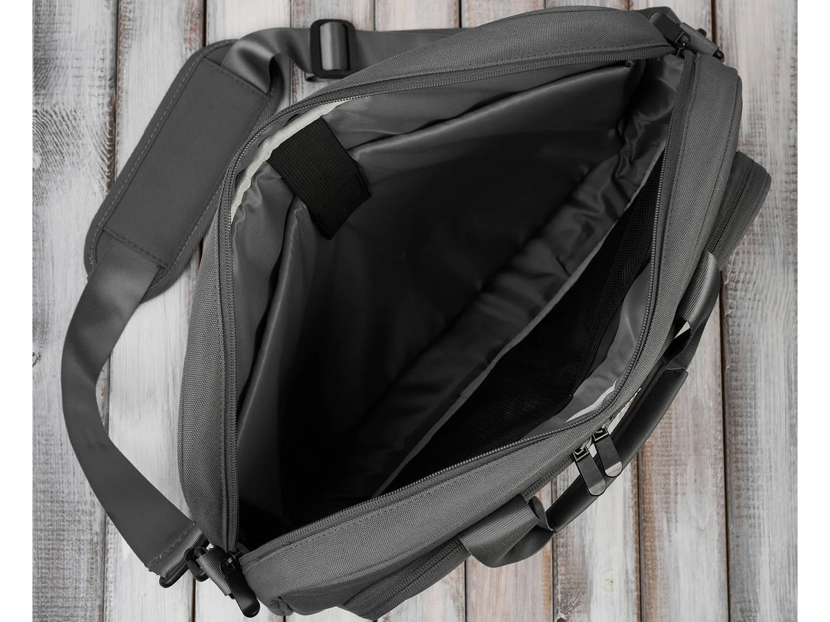 Torba na laptopa 15,6" 40x30 cm szara lekka z paskiem na ramię