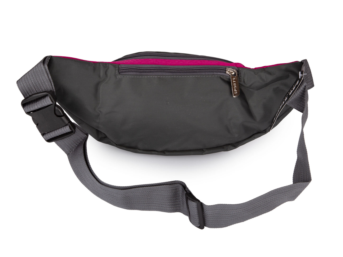 Saszetka nerka różowa Bag Street wodoodporna 35 cm z 4 kieszeniami