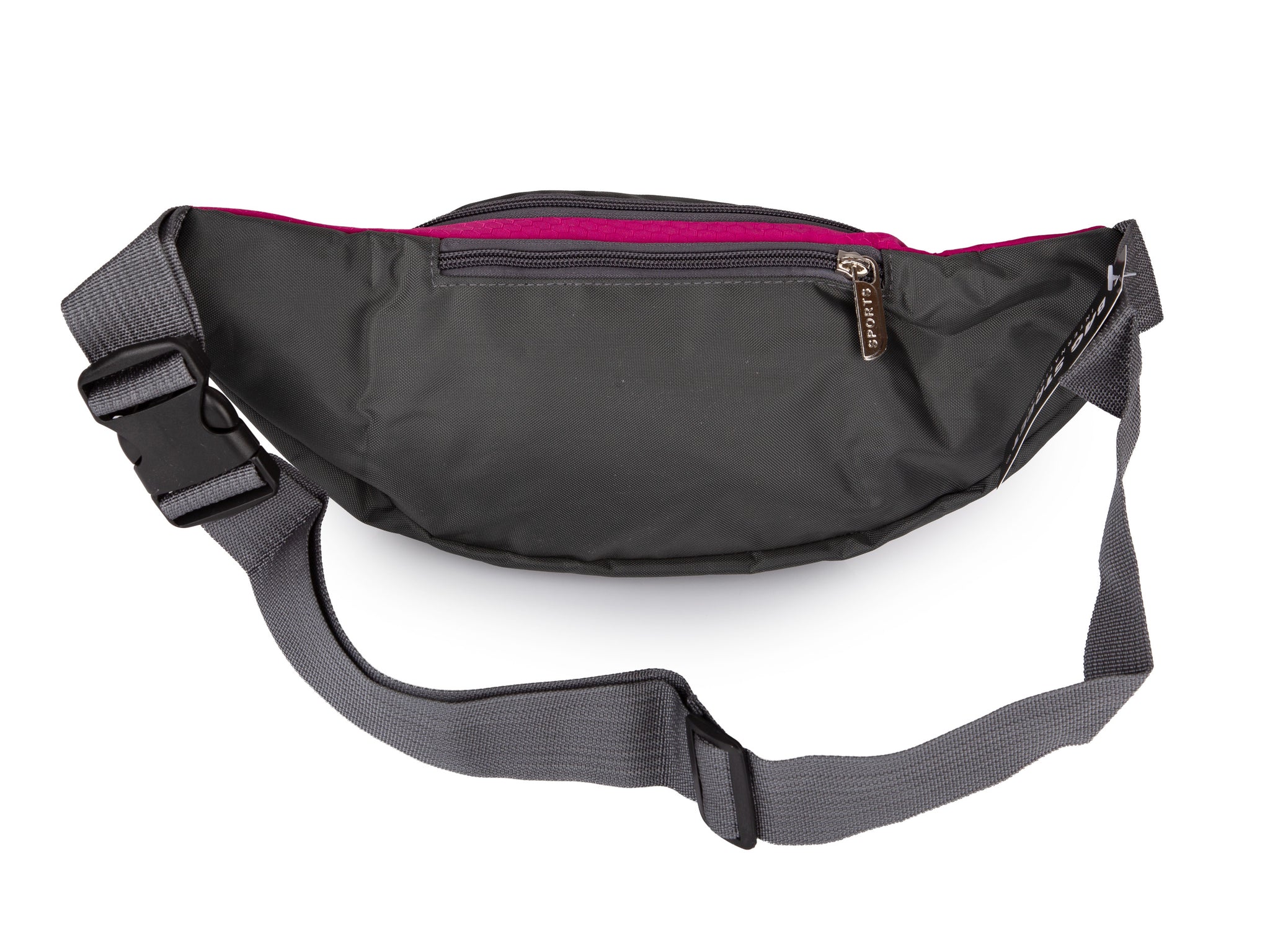 Saszetka nerka różowa Bag Street wodoodporna 35 cm z 4 kieszeniami