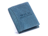 Portfel męski skórzany niebieski WILD RFID 8 kart 2 banknoty