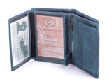 Portfel męski skórzany niebieski WILD RFID 8 kart 2 banknoty