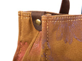 Torba damska Harold's canvas brązowa vintage A4 skórzane uchwyty