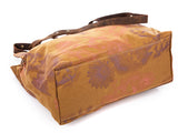 Torba damska Harold's canvas brązowa vintage A4 skórzane uchwyty