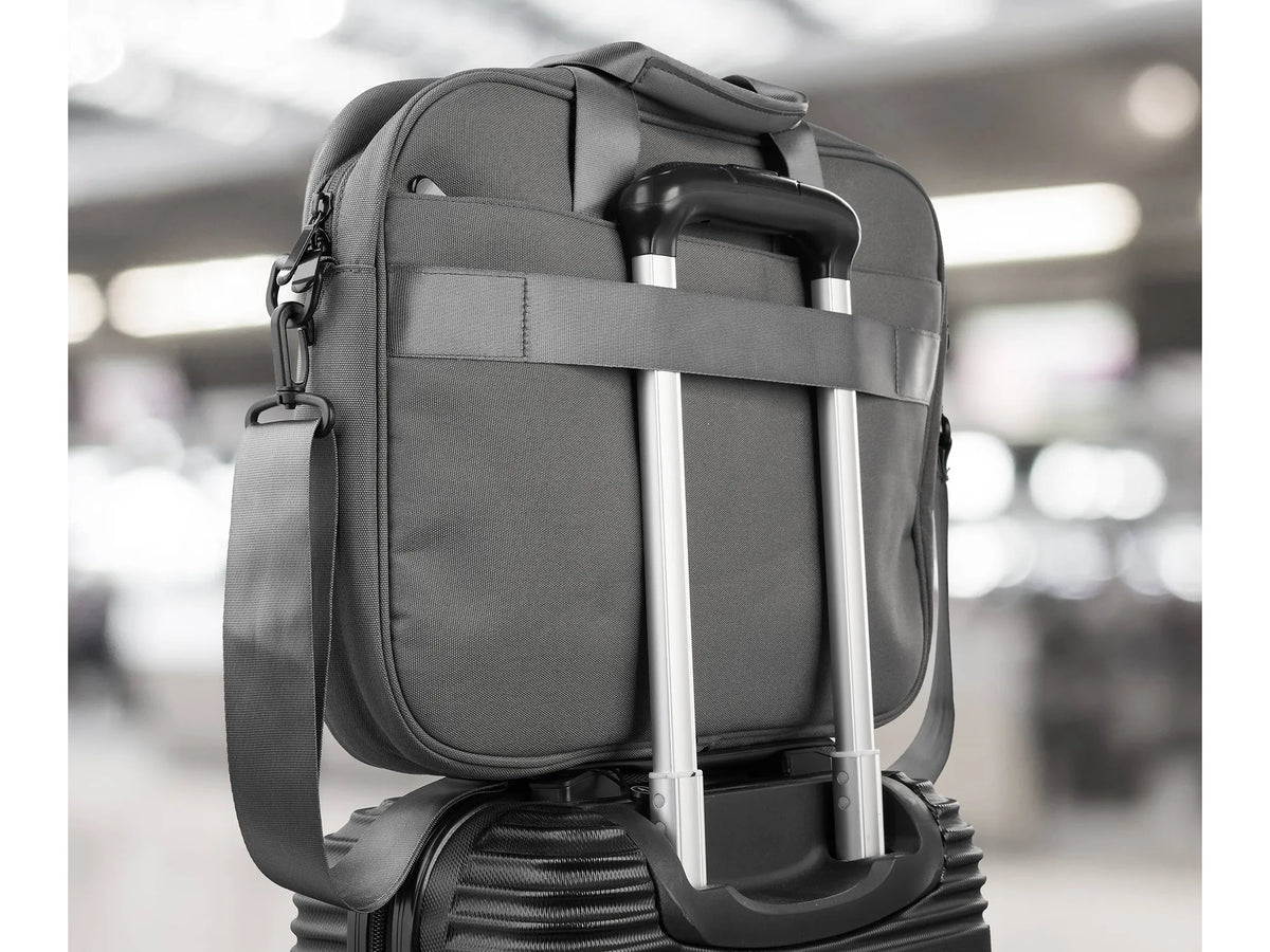 Torba na laptopa 15,6" 40x30 cm szara lekka z paskiem na ramię