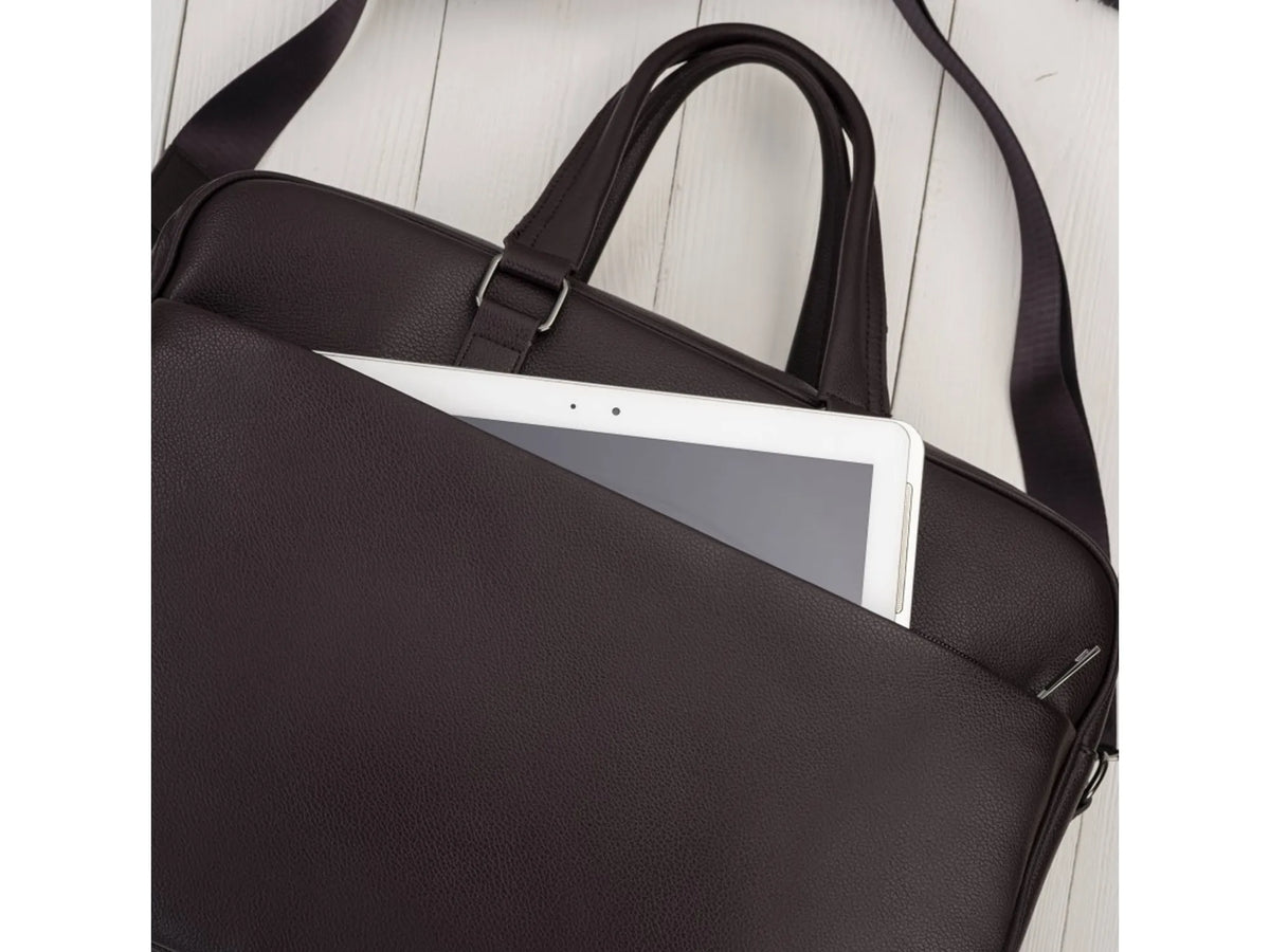 Torba męska do pracy A4 na laptopa 15.6" eko skóra brąz