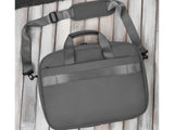 Torba na laptopa 15,6" 40x30 cm szara lekka z paskiem na ramię