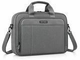 Torba na laptopa 15,6" 40x30 cm szara lekka z paskiem na ramię