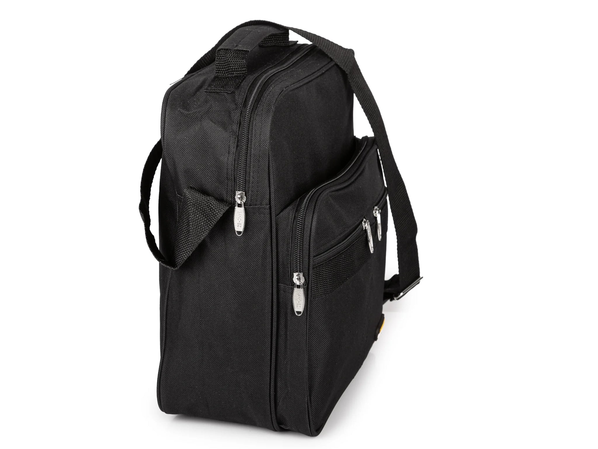 Torba męska na ramię czarna A4 nylon pionowa 31x26 Sanchez
