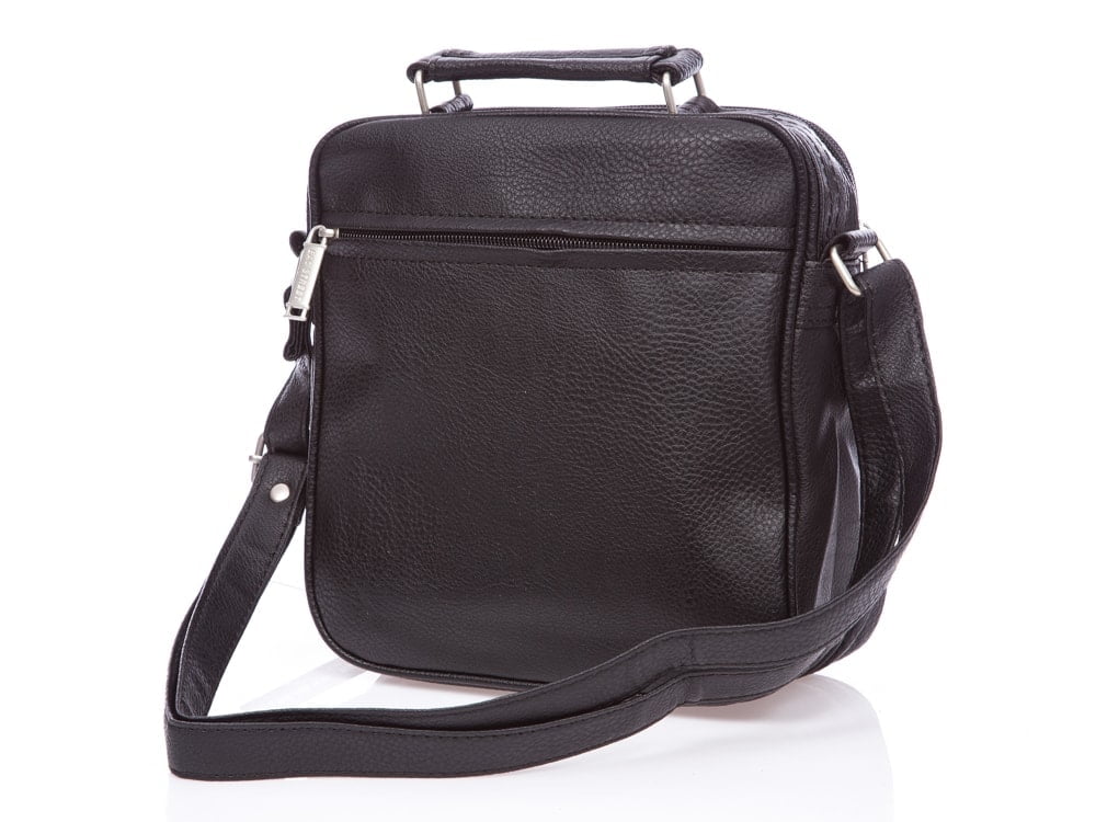 Torba męska czarna Bag Street na ramię eko skóra 22,5x21 cm z kieszeniami